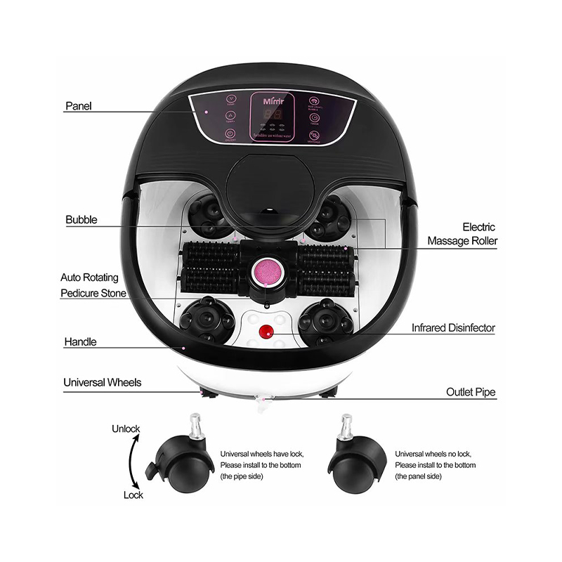 ماساژور حمام اسپا پا اتوماتیک MM-18C با 8 عدد غلتک ماساژ و سنگ پا
